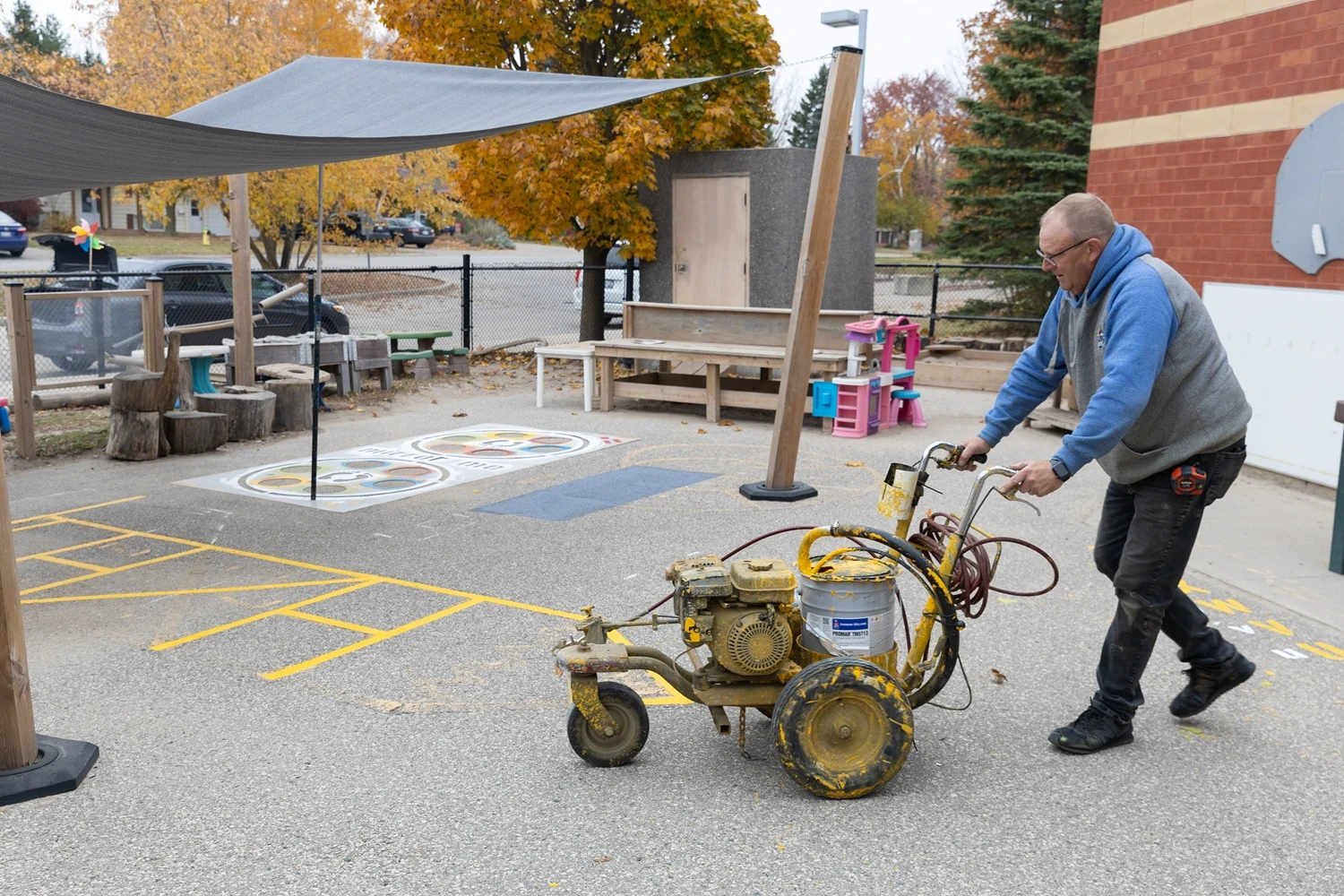 Professionally painted playground