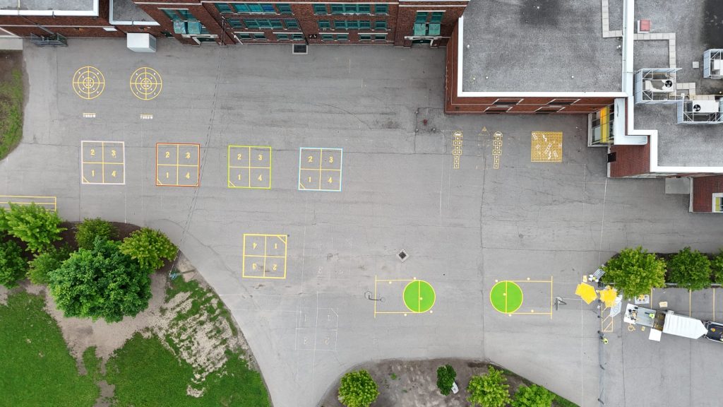 Painted playground games